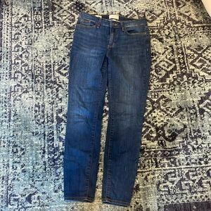 Mid rise skinny blue jeans